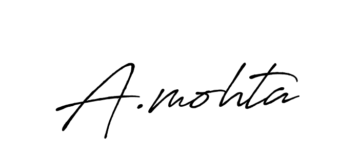 Antro_Vectra_Bolder is a professional signature style that is perfect for those who want to add a touch of class to their signature. It is also a great choice for those who want to make their signature more unique. Get A.mohta name to fancy signature for free. A.mohta signature style 7 images and pictures png