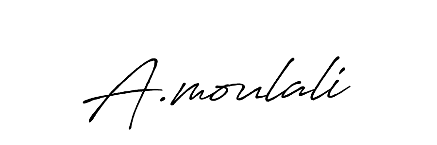 You can use this online signature creator to create a handwritten signature for the name A.moulali. This is the best online autograph maker. A.moulali signature style 7 images and pictures png