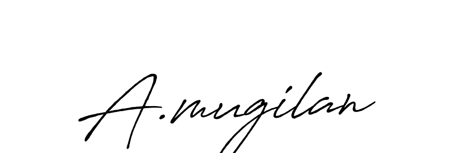 Also we have A.mugilan name is the best signature style. Create professional handwritten signature collection using Antro_Vectra_Bolder autograph style. A.mugilan signature style 7 images and pictures png