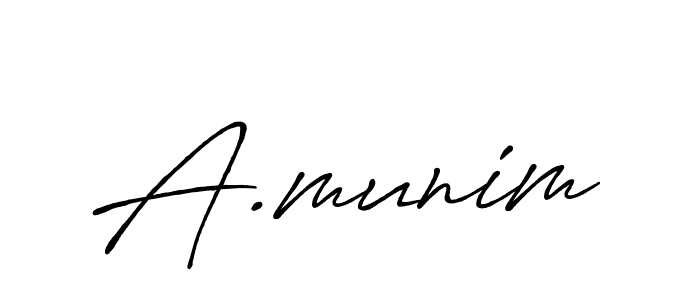 How to make A.munim signature? Antro_Vectra_Bolder is a professional autograph style. Create handwritten signature for A.munim name. A.munim signature style 7 images and pictures png