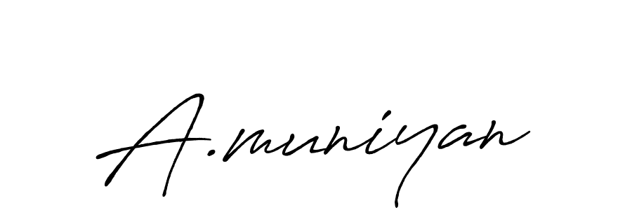 Create a beautiful signature design for name A.muniyan. With this signature (Antro_Vectra_Bolder) fonts, you can make a handwritten signature for free. A.muniyan signature style 7 images and pictures png