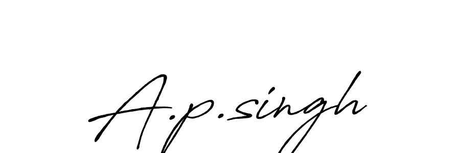 A.p.singh stylish signature style. Best Handwritten Sign (Antro_Vectra_Bolder) for my name. Handwritten Signature Collection Ideas for my name A.p.singh. A.p.singh signature style 7 images and pictures png