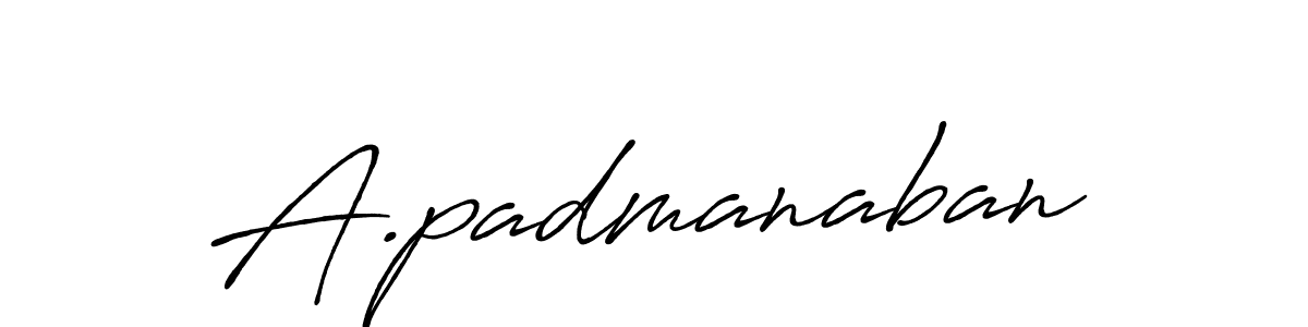 Use a signature maker to create a handwritten signature online. With this signature software, you can design (Antro_Vectra_Bolder) your own signature for name A.padmanaban. A.padmanaban signature style 7 images and pictures png