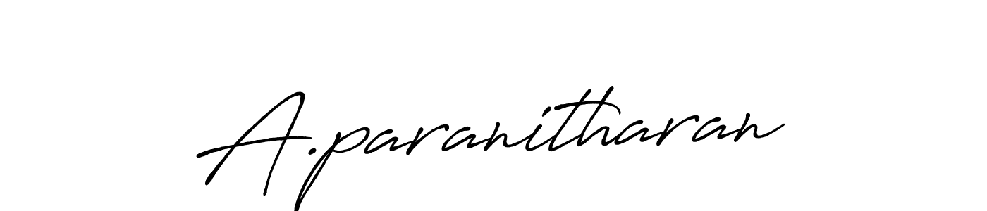 The best way (Antro_Vectra_Bolder) to make a short signature is to pick only two or three words in your name. The name A.paranitharan include a total of six letters. For converting this name. A.paranitharan signature style 7 images and pictures png