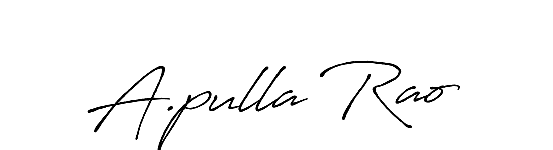 A.pulla Rao stylish signature style. Best Handwritten Sign (Antro_Vectra_Bolder) for my name. Handwritten Signature Collection Ideas for my name A.pulla Rao. A.pulla Rao signature style 7 images and pictures png