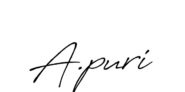 How to make A.puri signature? Antro_Vectra_Bolder is a professional autograph style. Create handwritten signature for A.puri name. A.puri signature style 7 images and pictures png