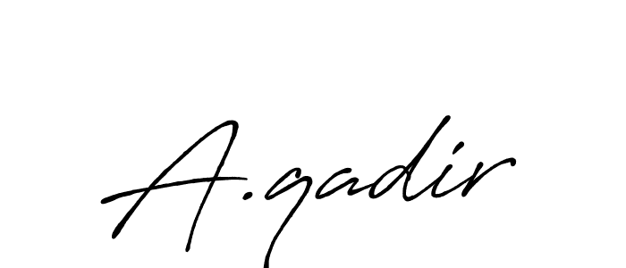 Create a beautiful signature design for name A.qadir. With this signature (Antro_Vectra_Bolder) fonts, you can make a handwritten signature for free. A.qadir signature style 7 images and pictures png