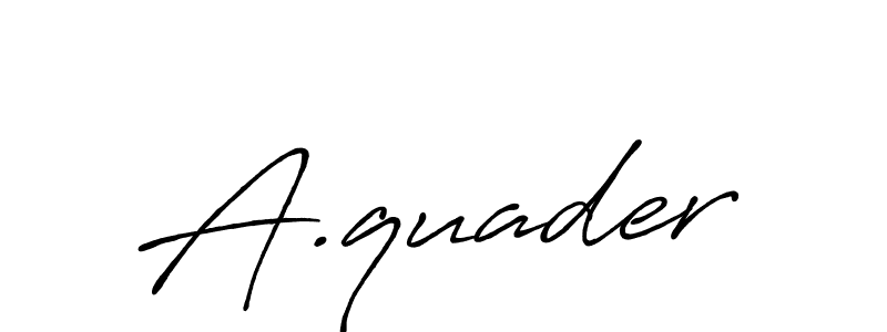 It looks lik you need a new signature style for name A.quader. Design unique handwritten (Antro_Vectra_Bolder) signature with our free signature maker in just a few clicks. A.quader signature style 7 images and pictures png