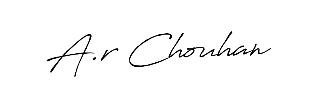 Design your own signature with our free online signature maker. With this signature software, you can create a handwritten (Antro_Vectra_Bolder) signature for name A.r Chouhan. A.r Chouhan signature style 7 images and pictures png