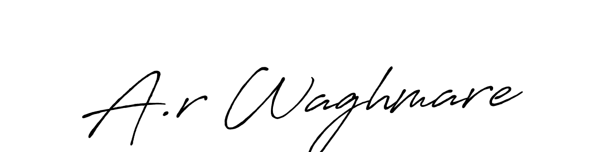 Create a beautiful signature design for name A.r Waghmare. With this signature (Antro_Vectra_Bolder) fonts, you can make a handwritten signature for free. A.r Waghmare signature style 7 images and pictures png
