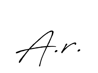 How to make A.r. name signature. Use Antro_Vectra_Bolder style for creating short signs online. This is the latest handwritten sign. A.r. signature style 7 images and pictures png