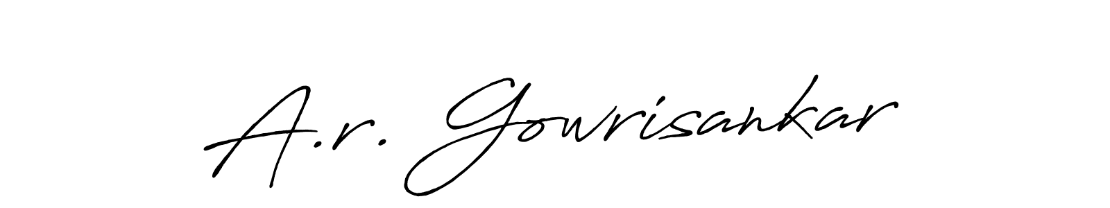 if you are searching for the best signature style for your name A.r. Gowrisankar. so please give up your signature search. here we have designed multiple signature styles  using Antro_Vectra_Bolder. A.r. Gowrisankar signature style 7 images and pictures png