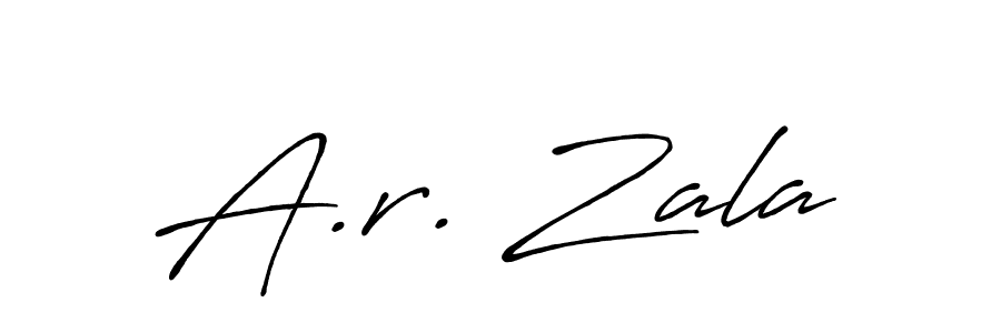 Also You can easily find your signature by using the search form. We will create A.r. Zala name handwritten signature images for you free of cost using Antro_Vectra_Bolder sign style. A.r. Zala signature style 7 images and pictures png