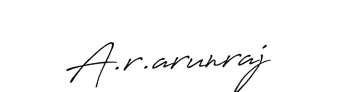 Use a signature maker to create a handwritten signature online. With this signature software, you can design (Antro_Vectra_Bolder) your own signature for name A.r.arunraj. A.r.arunraj signature style 7 images and pictures png