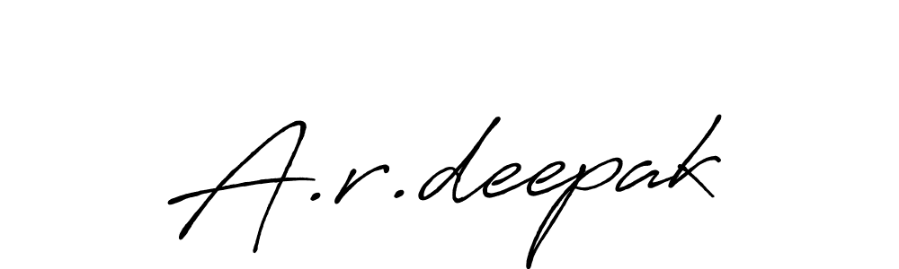It looks lik you need a new signature style for name A.r.deepak. Design unique handwritten (Antro_Vectra_Bolder) signature with our free signature maker in just a few clicks. A.r.deepak signature style 7 images and pictures png