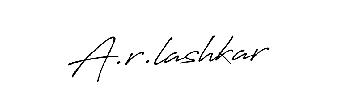 Also we have A.r.lashkar name is the best signature style. Create professional handwritten signature collection using Antro_Vectra_Bolder autograph style. A.r.lashkar signature style 7 images and pictures png