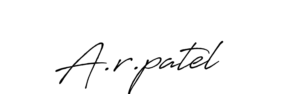 How to make A.r.patel signature? Antro_Vectra_Bolder is a professional autograph style. Create handwritten signature for A.r.patel name. A.r.patel signature style 7 images and pictures png
