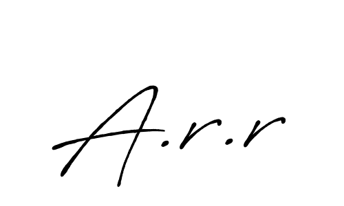 How to make A.r.r name signature. Use Antro_Vectra_Bolder style for creating short signs online. This is the latest handwritten sign. A.r.r signature style 7 images and pictures png