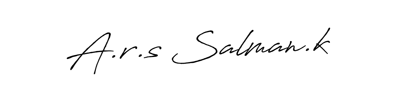 Also we have A.r.s Salman.k name is the best signature style. Create professional handwritten signature collection using Antro_Vectra_Bolder autograph style. A.r.s Salman.k signature style 7 images and pictures png