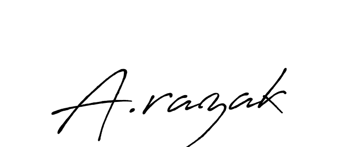 Also we have A.razak name is the best signature style. Create professional handwritten signature collection using Antro_Vectra_Bolder autograph style. A.razak signature style 7 images and pictures png