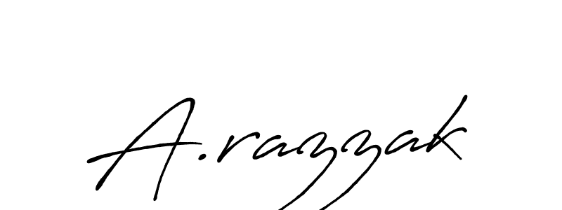 Use a signature maker to create a handwritten signature online. With this signature software, you can design (Antro_Vectra_Bolder) your own signature for name A.razzak. A.razzak signature style 7 images and pictures png