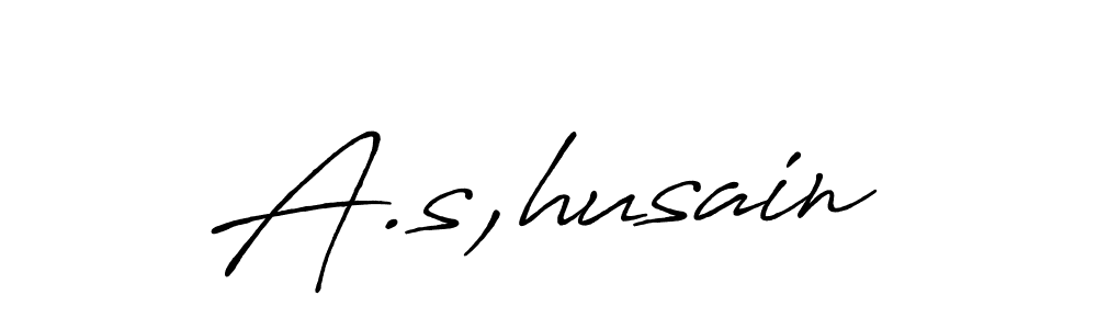 Make a beautiful signature design for name A.s,husain. With this signature (Antro_Vectra_Bolder) style, you can create a handwritten signature for free. A.s,husain signature style 7 images and pictures png