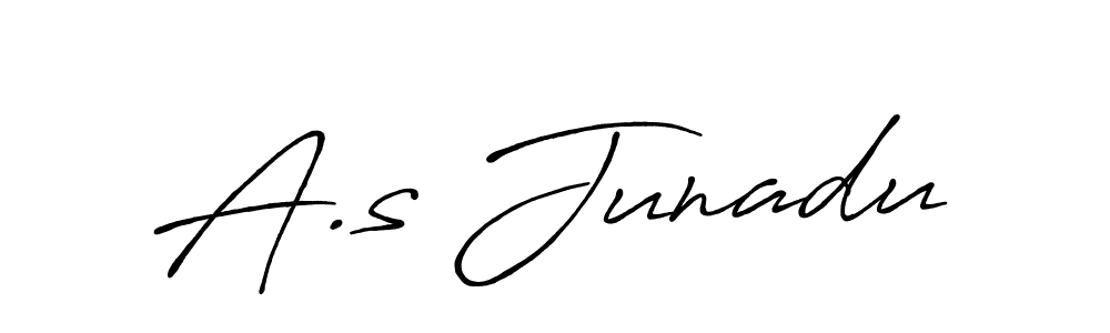 Design your own signature with our free online signature maker. With this signature software, you can create a handwritten (Antro_Vectra_Bolder) signature for name A.s Junadu. A.s Junadu signature style 7 images and pictures png