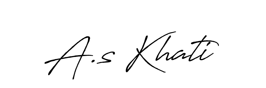 How to make A.s Khati signature? Antro_Vectra_Bolder is a professional autograph style. Create handwritten signature for A.s Khati name. A.s Khati signature style 7 images and pictures png
