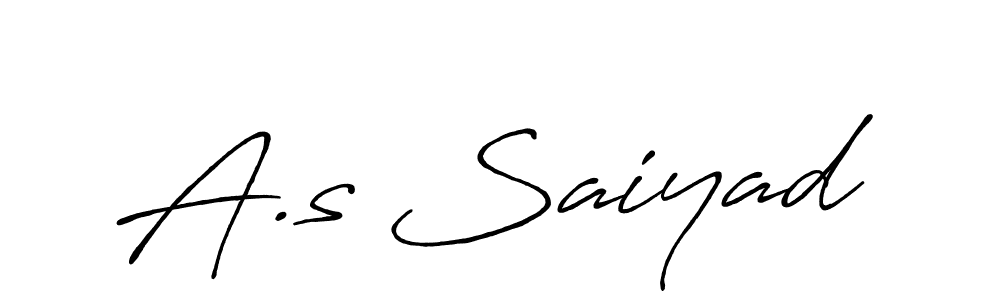 How to make A.s Saiyad signature? Antro_Vectra_Bolder is a professional autograph style. Create handwritten signature for A.s Saiyad name. A.s Saiyad signature style 7 images and pictures png