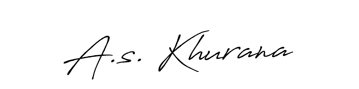 Create a beautiful signature design for name A.s. Khurana. With this signature (Antro_Vectra_Bolder) fonts, you can make a handwritten signature for free. A.s. Khurana signature style 7 images and pictures png