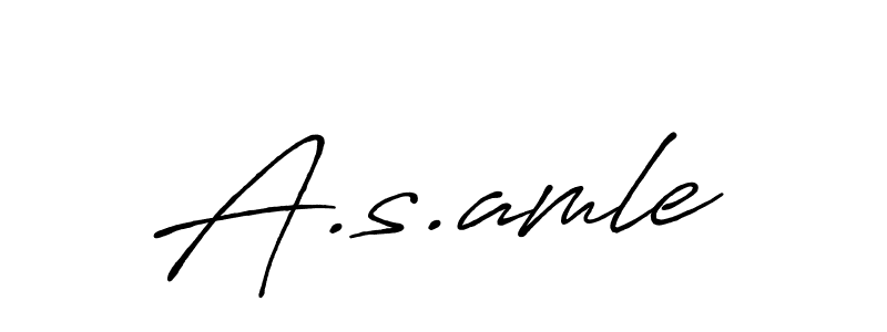 Create a beautiful signature design for name A.s.amle. With this signature (Antro_Vectra_Bolder) fonts, you can make a handwritten signature for free. A.s.amle signature style 7 images and pictures png