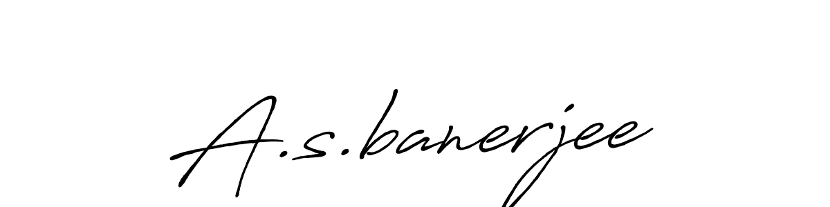 Create a beautiful signature design for name A.s.banerjee. With this signature (Antro_Vectra_Bolder) fonts, you can make a handwritten signature for free. A.s.banerjee signature style 7 images and pictures png