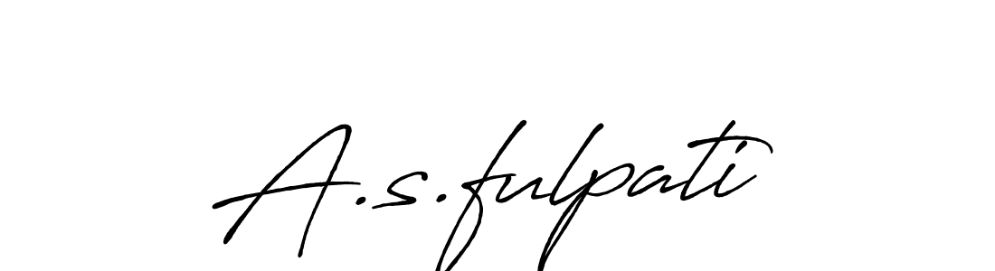Make a beautiful signature design for name A.s.fulpati. With this signature (Antro_Vectra_Bolder) style, you can create a handwritten signature for free. A.s.fulpati signature style 7 images and pictures png