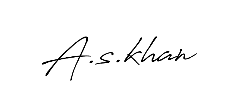 Design your own signature with our free online signature maker. With this signature software, you can create a handwritten (Antro_Vectra_Bolder) signature for name A.s.khan. A.s.khan signature style 7 images and pictures png