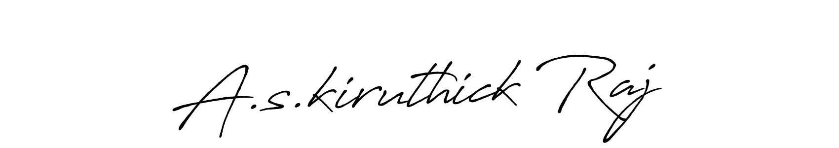 The best way (Antro_Vectra_Bolder) to make a short signature is to pick only two or three words in your name. The name A.s.kiruthick Raj include a total of six letters. For converting this name. A.s.kiruthick Raj signature style 7 images and pictures png