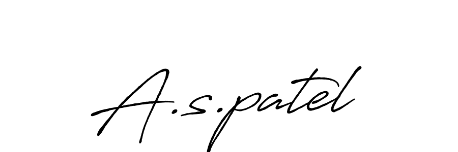 Design your own signature with our free online signature maker. With this signature software, you can create a handwritten (Antro_Vectra_Bolder) signature for name A.s.patel. A.s.patel signature style 7 images and pictures png