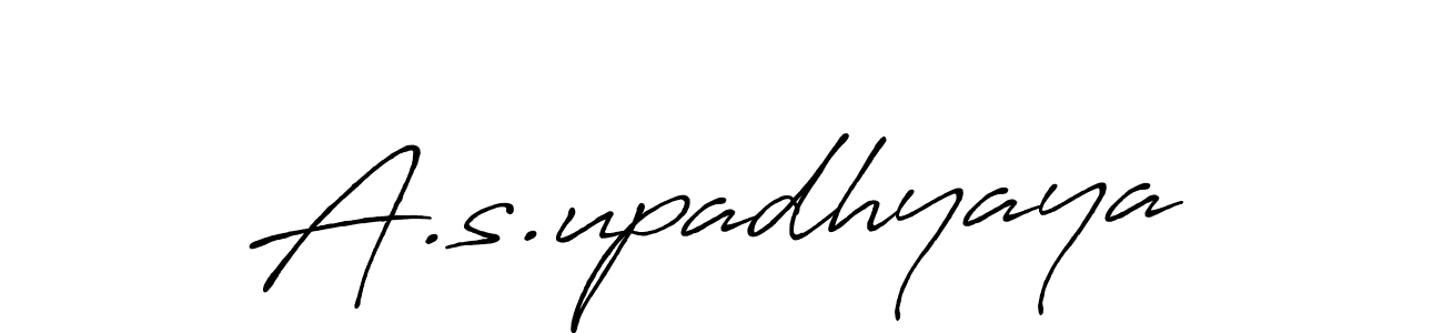 Create a beautiful signature design for name A.s.upadhyaya. With this signature (Antro_Vectra_Bolder) fonts, you can make a handwritten signature for free. A.s.upadhyaya signature style 7 images and pictures png