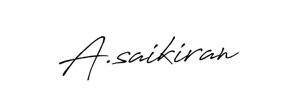 Create a beautiful signature design for name A.saikiran. With this signature (Antro_Vectra_Bolder) fonts, you can make a handwritten signature for free. A.saikiran signature style 7 images and pictures png