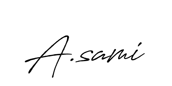 How to make A.sami signature? Antro_Vectra_Bolder is a professional autograph style. Create handwritten signature for A.sami name. A.sami signature style 7 images and pictures png