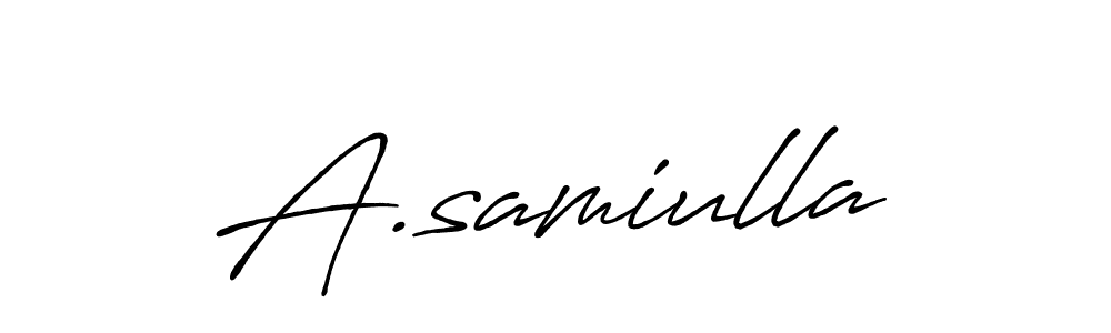 Create a beautiful signature design for name A.samiulla. With this signature (Antro_Vectra_Bolder) fonts, you can make a handwritten signature for free. A.samiulla signature style 7 images and pictures png