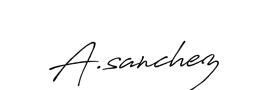 How to make A.sanchez name signature. Use Antro_Vectra_Bolder style for creating short signs online. This is the latest handwritten sign. A.sanchez signature style 7 images and pictures png