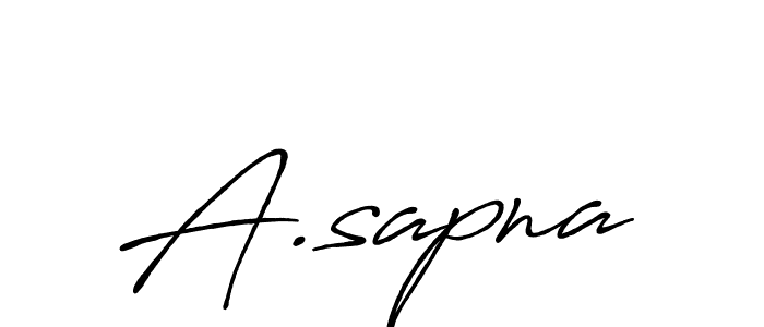 How to make A.sapna signature? Antro_Vectra_Bolder is a professional autograph style. Create handwritten signature for A.sapna name. A.sapna signature style 7 images and pictures png