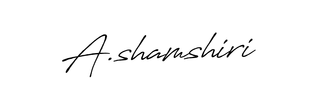 Design your own signature with our free online signature maker. With this signature software, you can create a handwritten (Antro_Vectra_Bolder) signature for name A.shamshiri. A.shamshiri signature style 7 images and pictures png