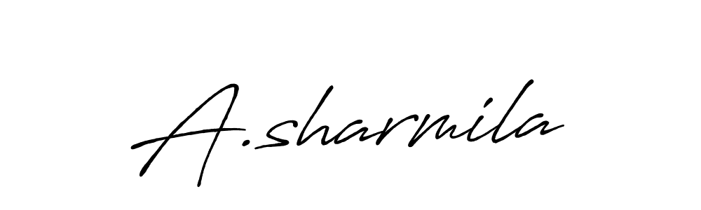 You should practise on your own different ways (Antro_Vectra_Bolder) to write your name (A.sharmila) in signature. don't let someone else do it for you. A.sharmila signature style 7 images and pictures png