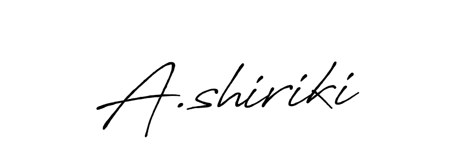 The best way (Antro_Vectra_Bolder) to make a short signature is to pick only two or three words in your name. The name A.shiriki include a total of six letters. For converting this name. A.shiriki signature style 7 images and pictures png