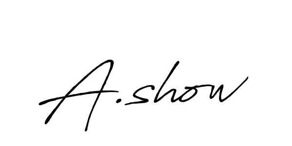 How to Draw A.show signature style? Antro_Vectra_Bolder is a latest design signature styles for name A.show. A.show signature style 7 images and pictures png