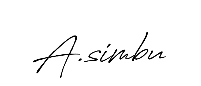 Similarly Antro_Vectra_Bolder is the best handwritten signature design. Signature creator online .You can use it as an online autograph creator for name A.simbu. A.simbu signature style 7 images and pictures png