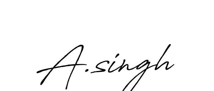 The best way (Antro_Vectra_Bolder) to make a short signature is to pick only two or three words in your name. The name A.singh include a total of six letters. For converting this name. A.singh signature style 7 images and pictures png