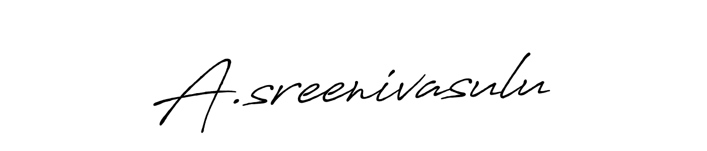 Create a beautiful signature design for name A.sreenivasulu. With this signature (Antro_Vectra_Bolder) fonts, you can make a handwritten signature for free. A.sreenivasulu signature style 7 images and pictures png