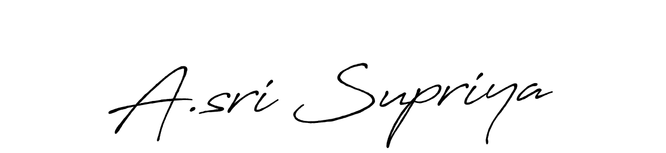 How to make A.sri Supriya name signature. Use Antro_Vectra_Bolder style for creating short signs online. This is the latest handwritten sign. A.sri Supriya signature style 7 images and pictures png